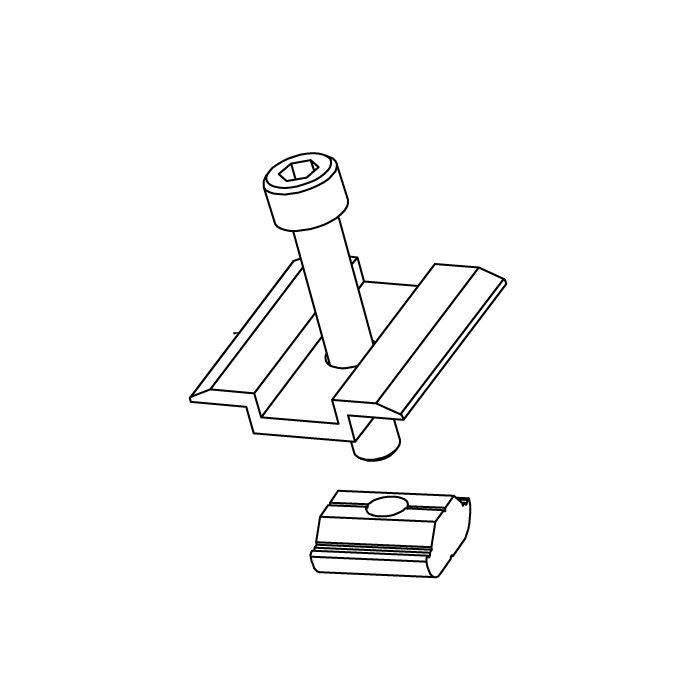 Klemy środkowe KLIK na panel 35-40mm 6 kpl